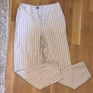 Striped ankle pants